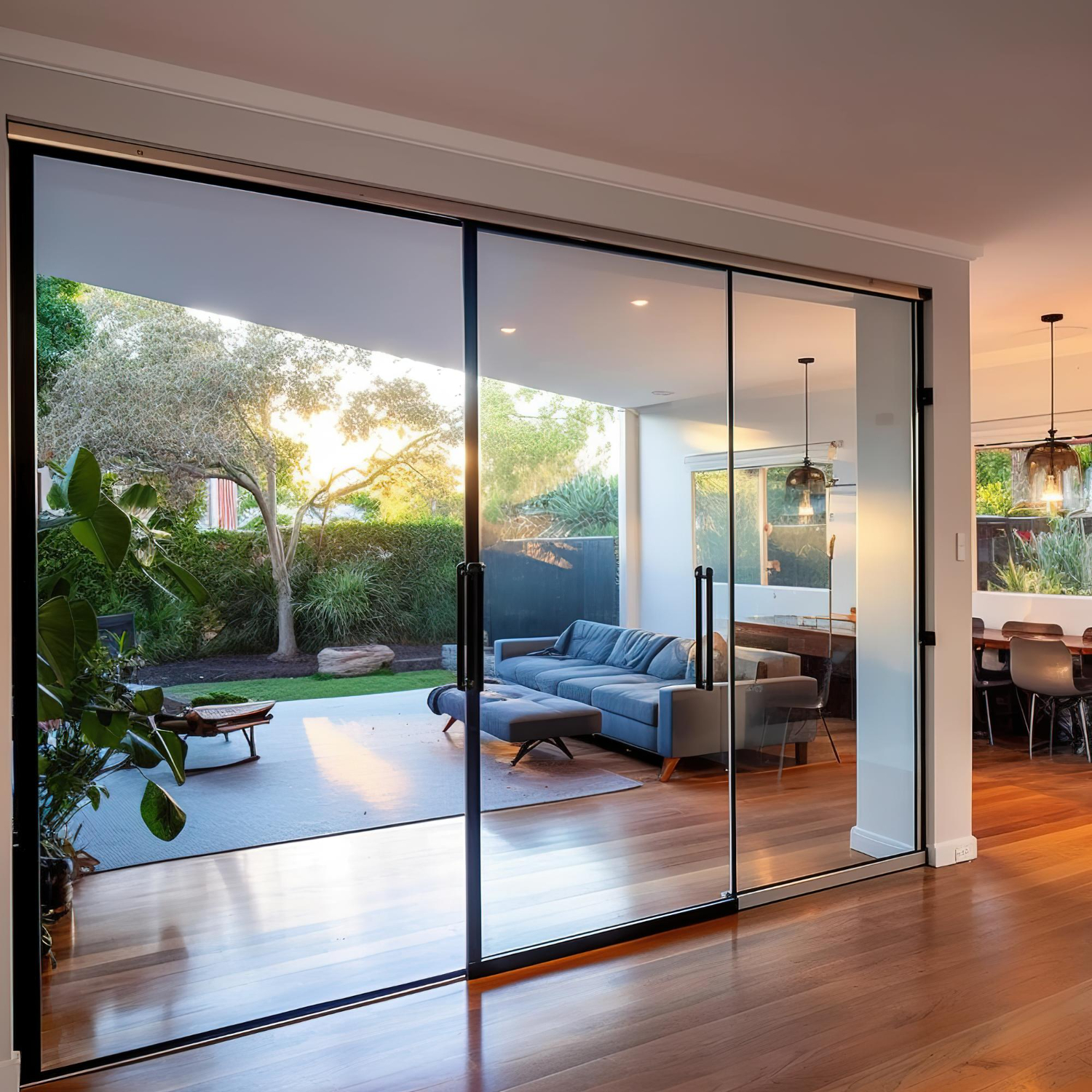 Glasschiebetür mit Sicherheitsglas