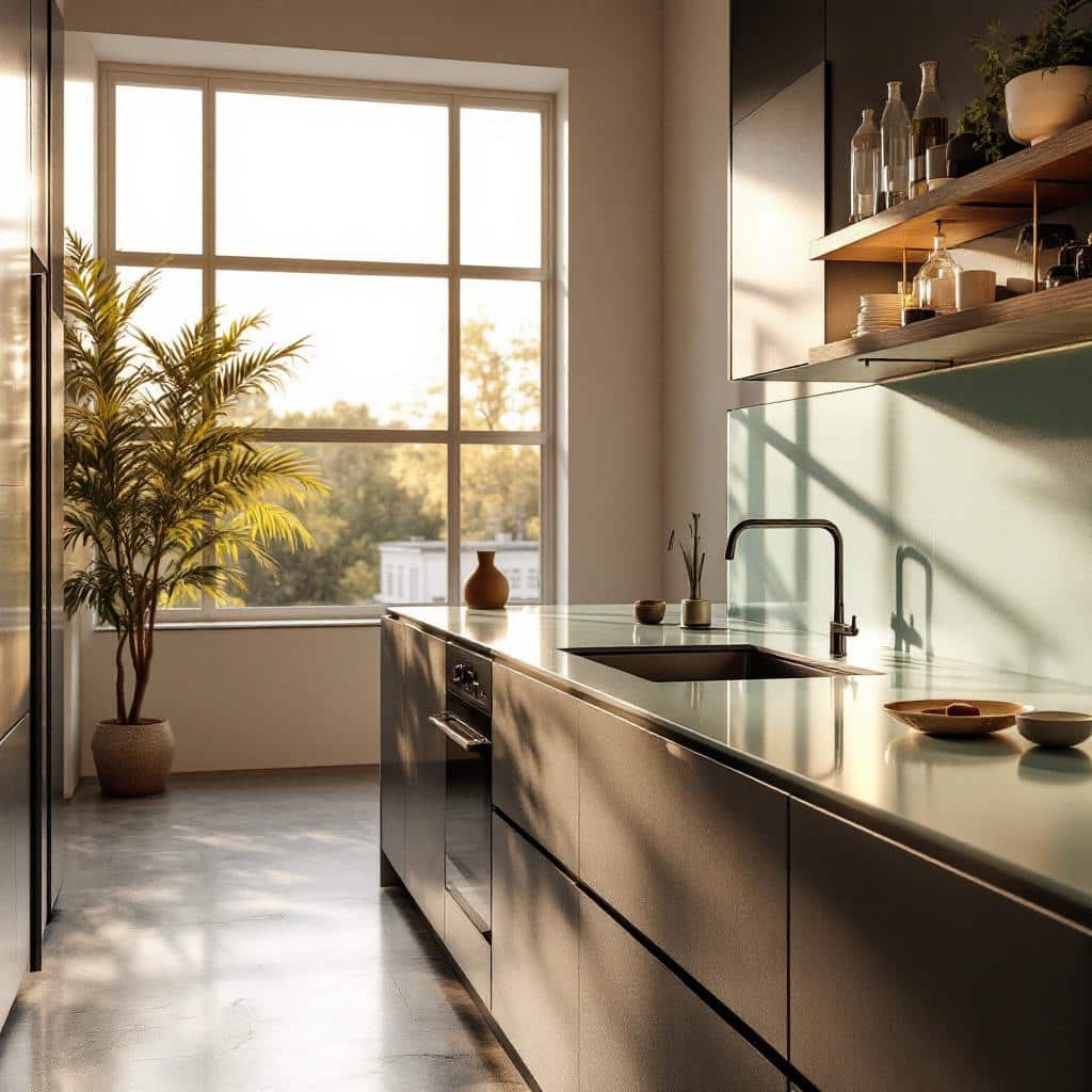 Küchenarbeitsplatte aus Glas – professionelle Installation