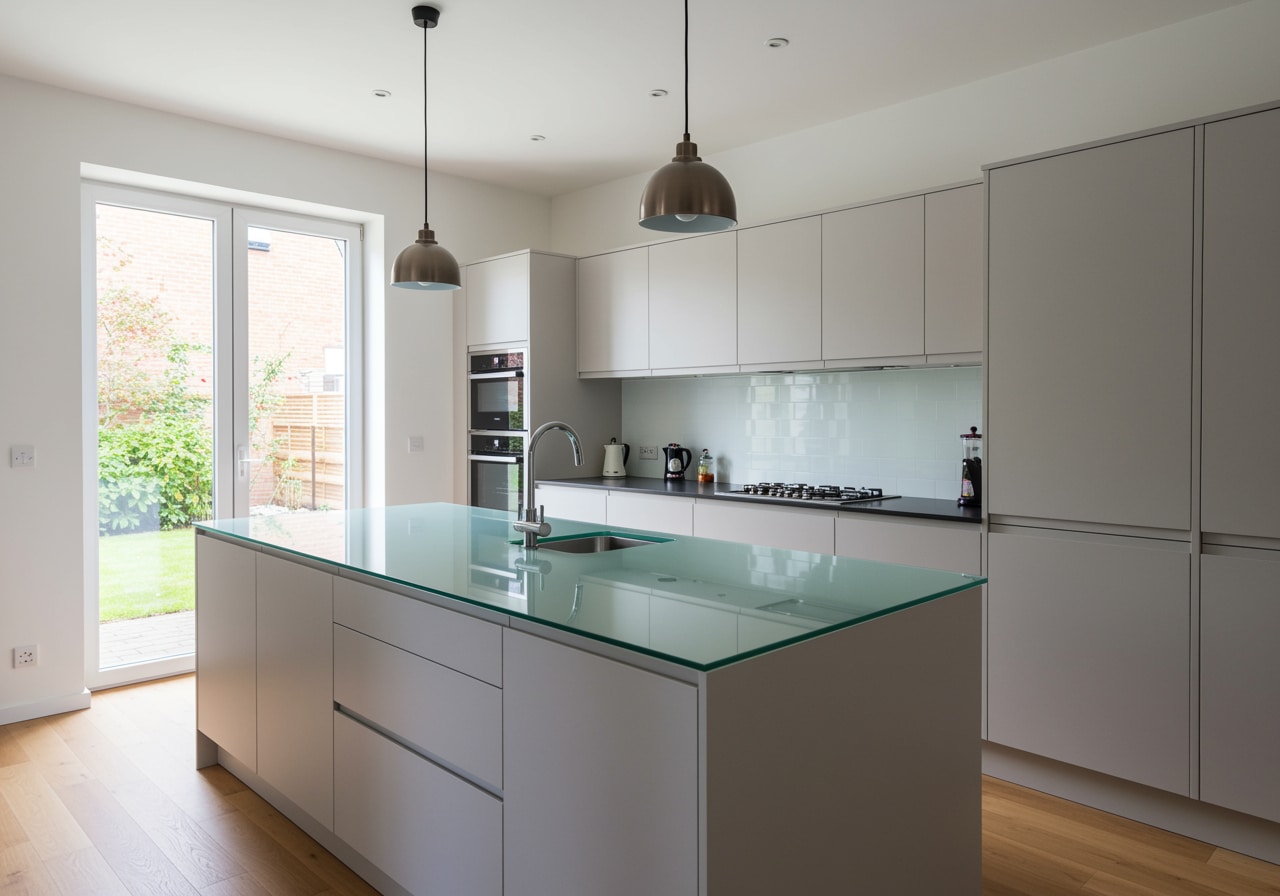 Küchenarbeitsplatte aus Glas – hochwertige Verarbeitung