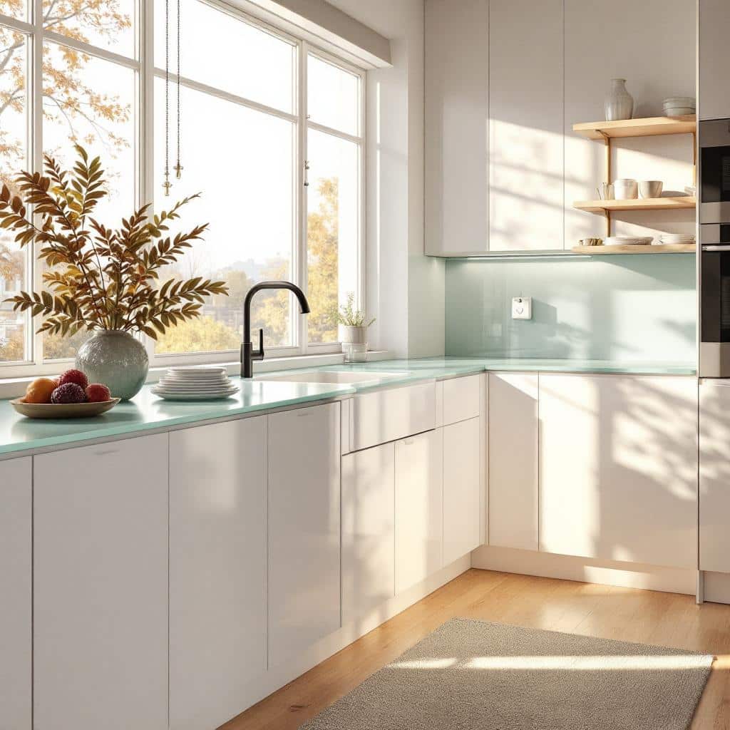 Küchenarbeitsplatte aus Glas – zeitloses Design