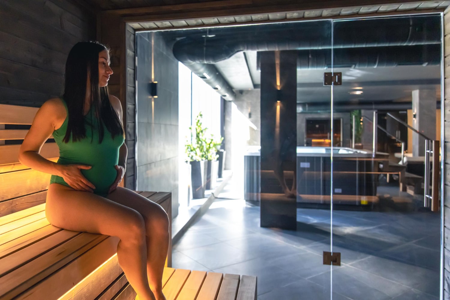 Sauna-Verglasung – feststehende Glasflächen